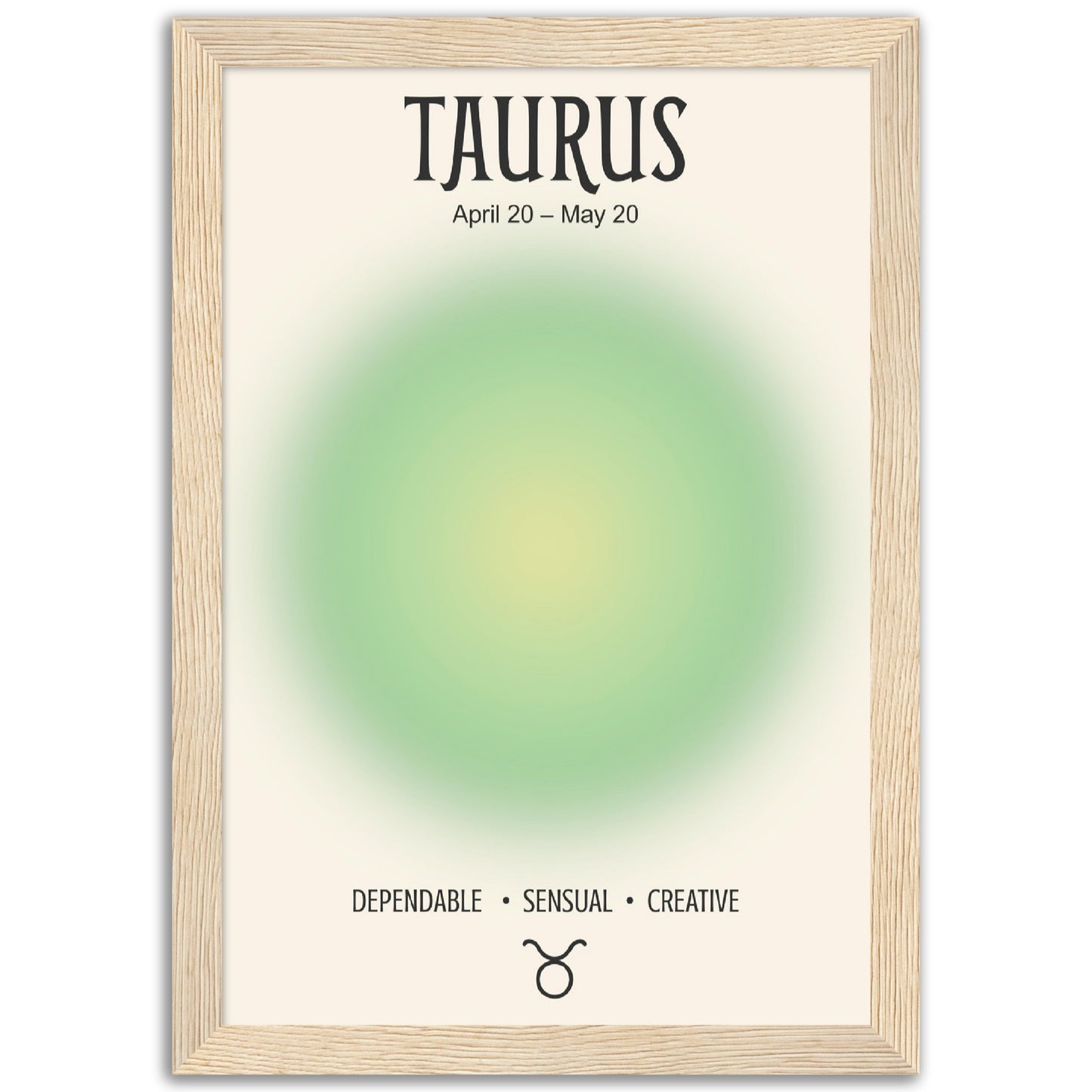 Taurus Positive Aura Zodiac Print