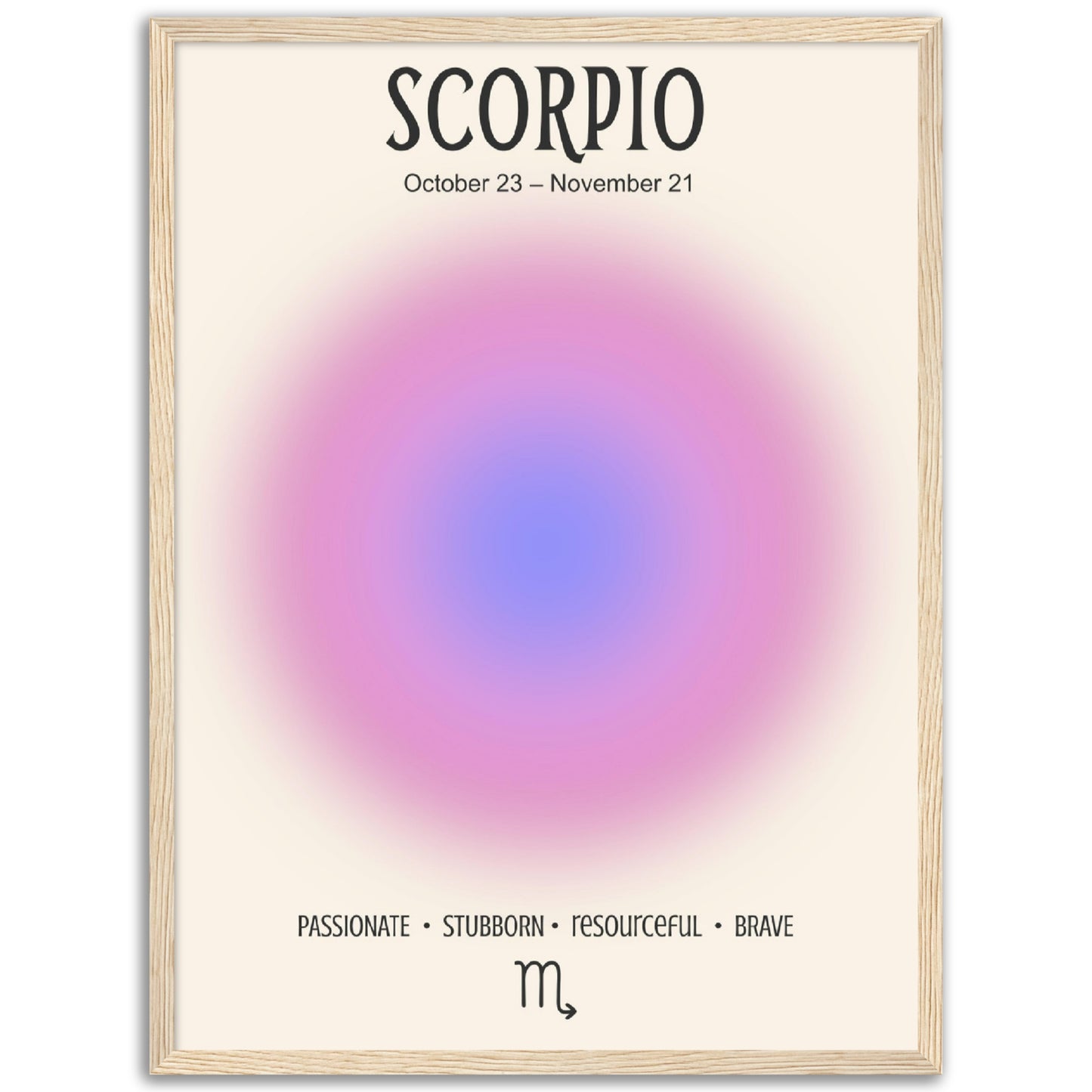 Scorpio Positive Aura Zodiac Print