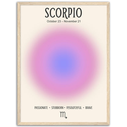 Scorpio Positive Aura Zodiac Print