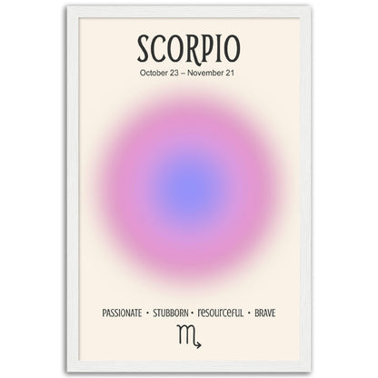 Scorpio Positive Aura Zodiac Print