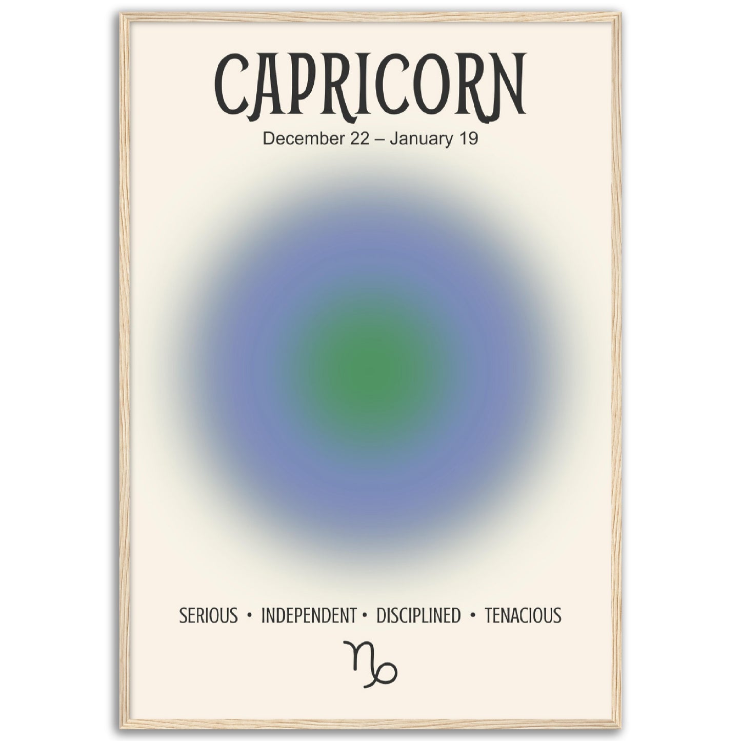 Capricorn Positive Aura Zodiac Print