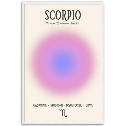 Scorpio Positive Aura Zodiac Print