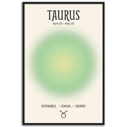 Taurus Positive Aura Zodiac Print