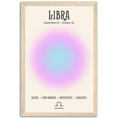 Libra Positive Aura Zodiac Print