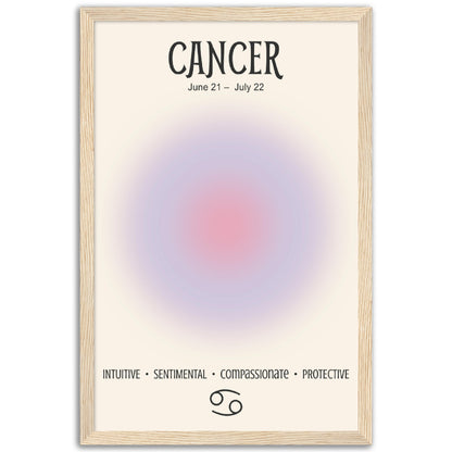 Cancer Positive Aura Zodiac Poster