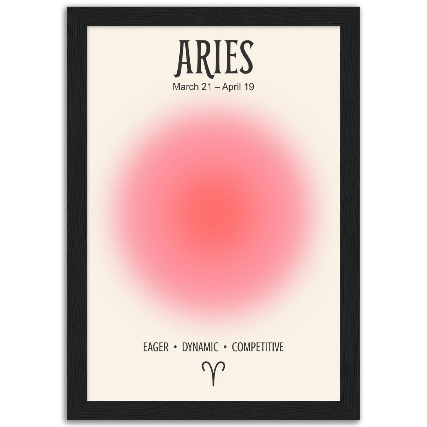 Aries Positive Aura Zodiac Art Print