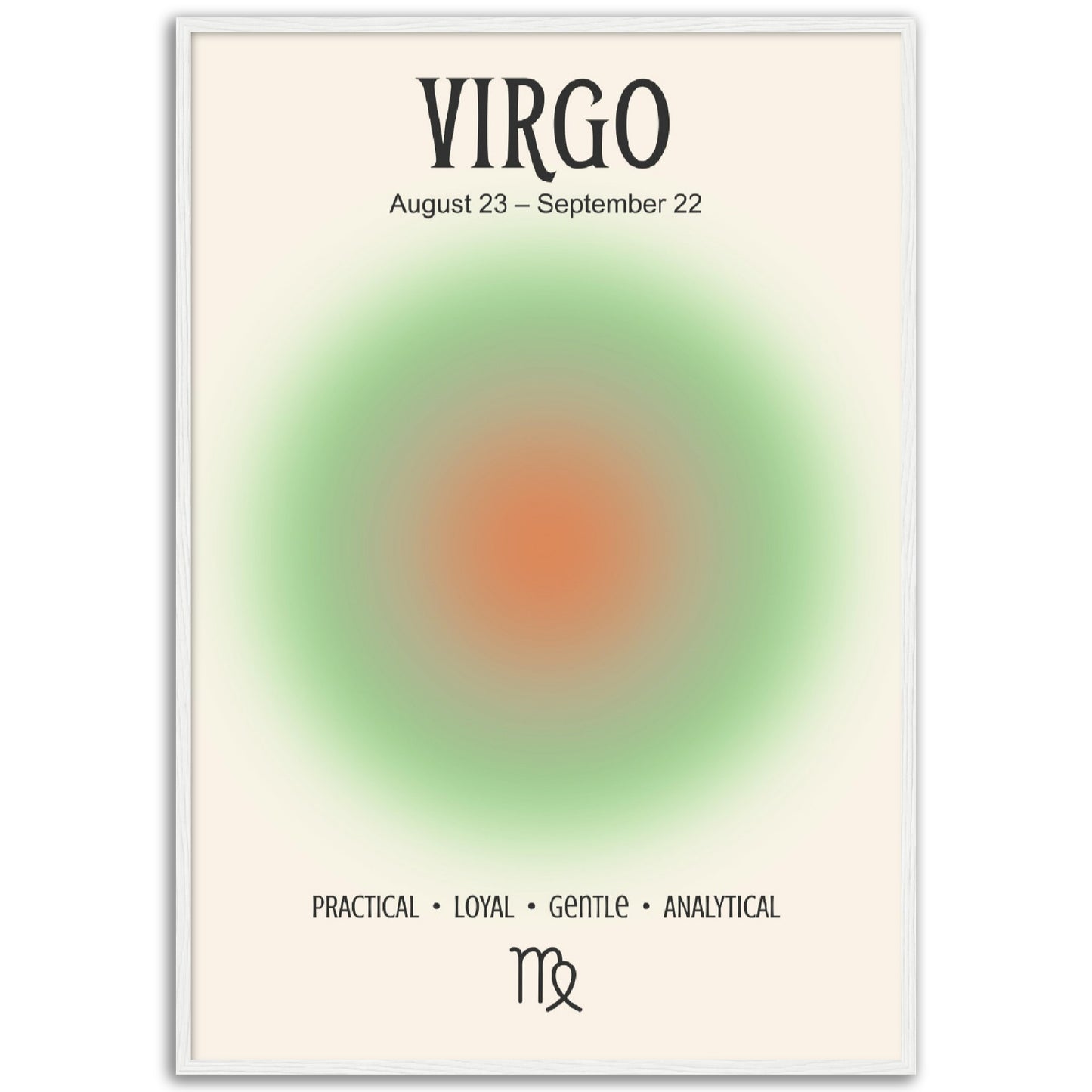 Virgo Positive Aura Zodiac Print