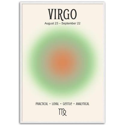 Virgo Positive Aura Zodiac Print