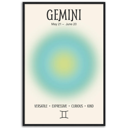 Gemini Positive Aura Zodiac Print