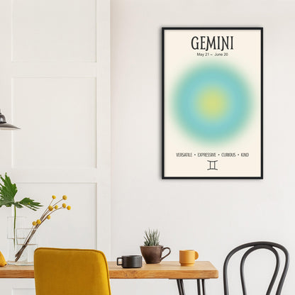 Gemini Positive Aura Zodiac Print