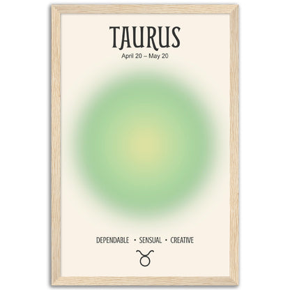 Taurus Positive Aura Zodiac Print