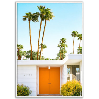 Palm Springs Orange Door Poster