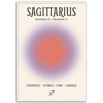 Sagittarius Positive Aura Zodiac Print