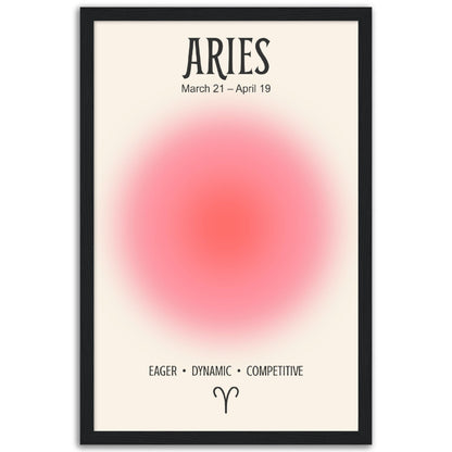 Aries Positive Aura Zodiac Art Print