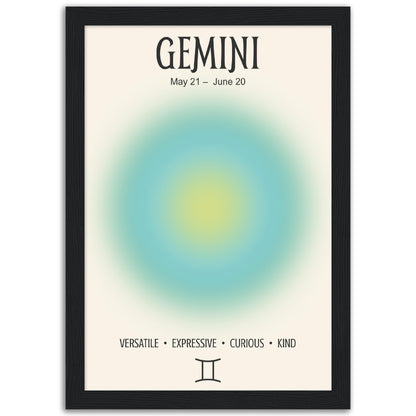 Gemini Positive Aura Zodiac Print