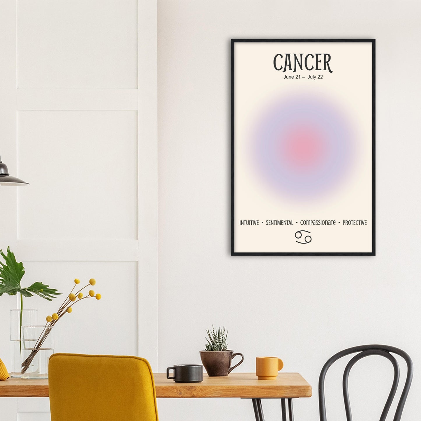 Cancer Positive Aura Zodiac Poster