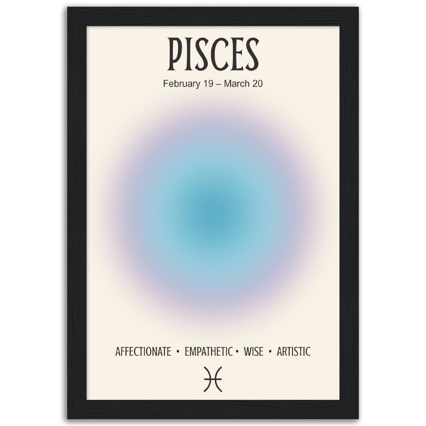 Pisces Positive Aura Zodiac Print