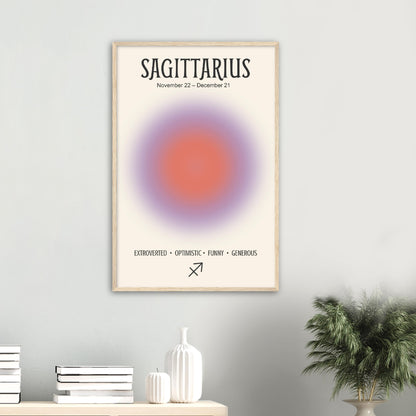 Sagittarius Positive Aura Zodiac Print