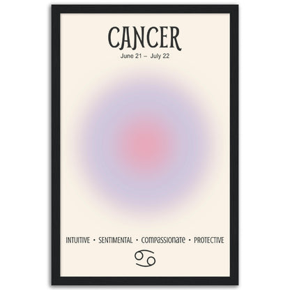 Cancer Positive Aura Zodiac Poster