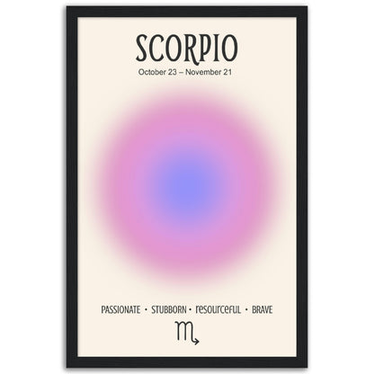 Scorpio Positive Aura Zodiac Print