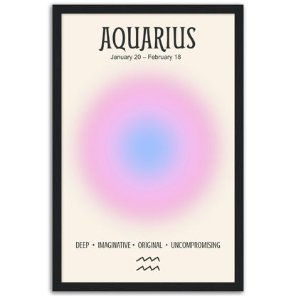 Aquarius Positive Aura Zodiac Print