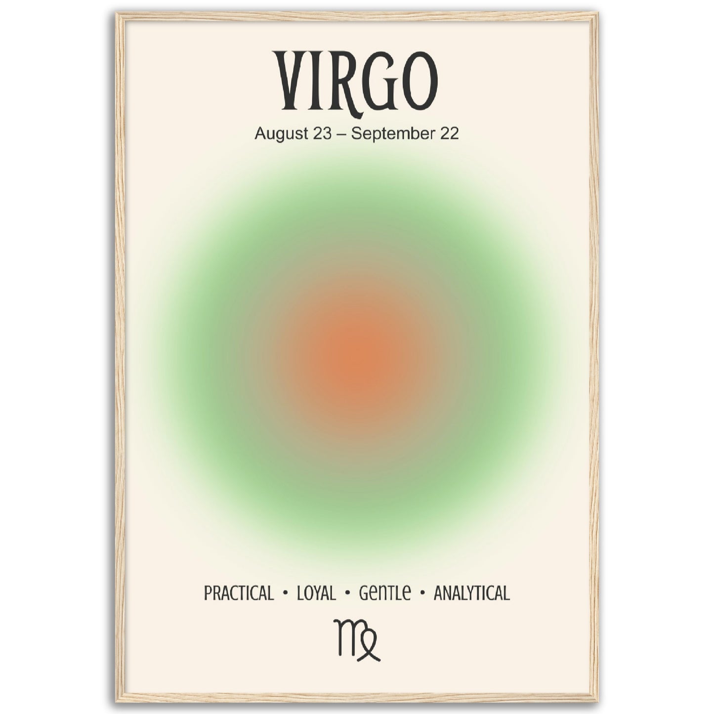 Virgo Positive Aura Zodiac Print