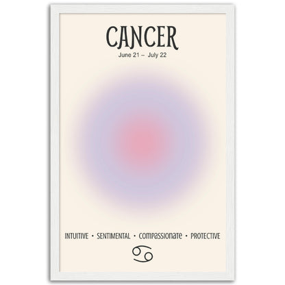 Cancer Positive Aura Zodiac Poster