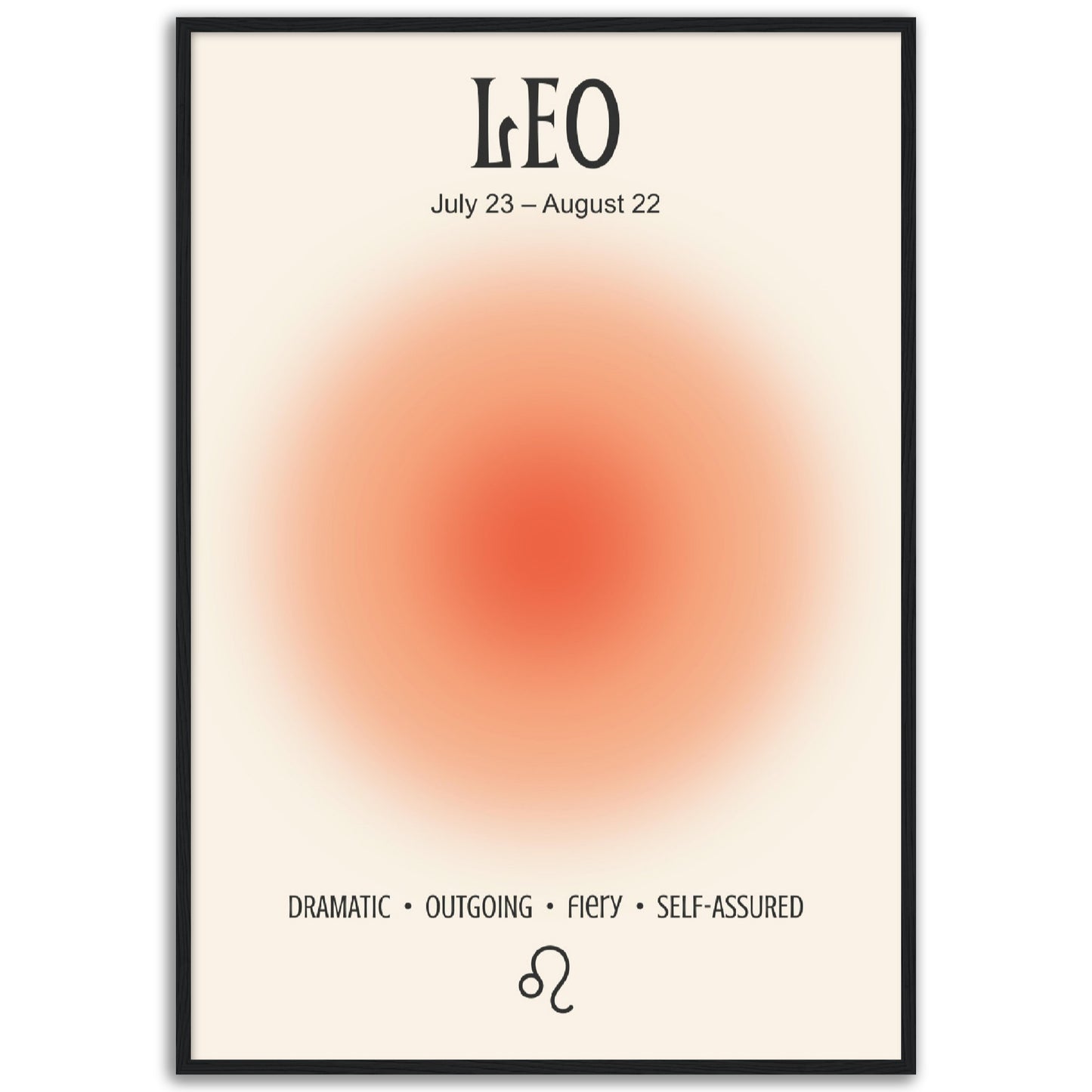 Leo Positive Aura Zodiac Print