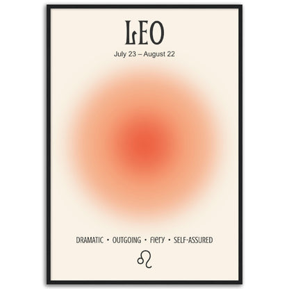 Leo Positive Aura Zodiac Print