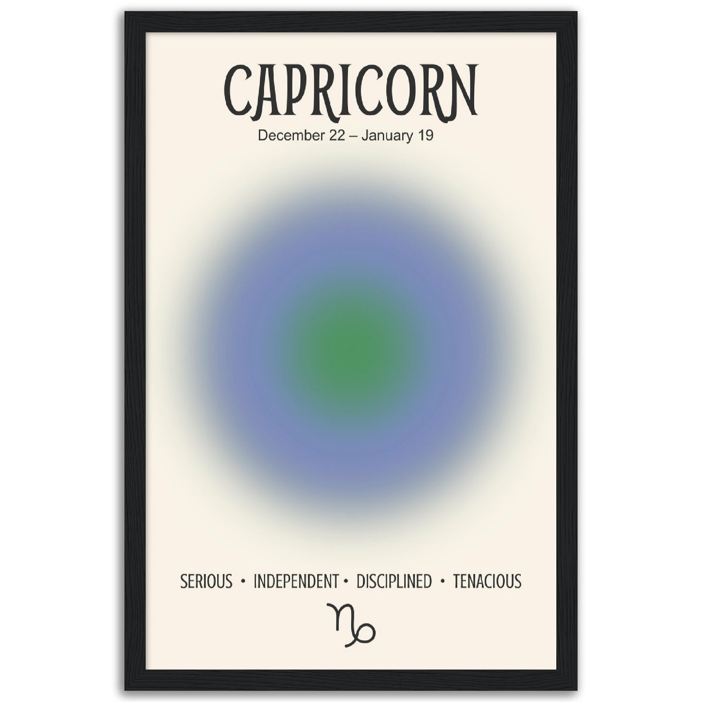 Capricorn Positive Aura Zodiac Print