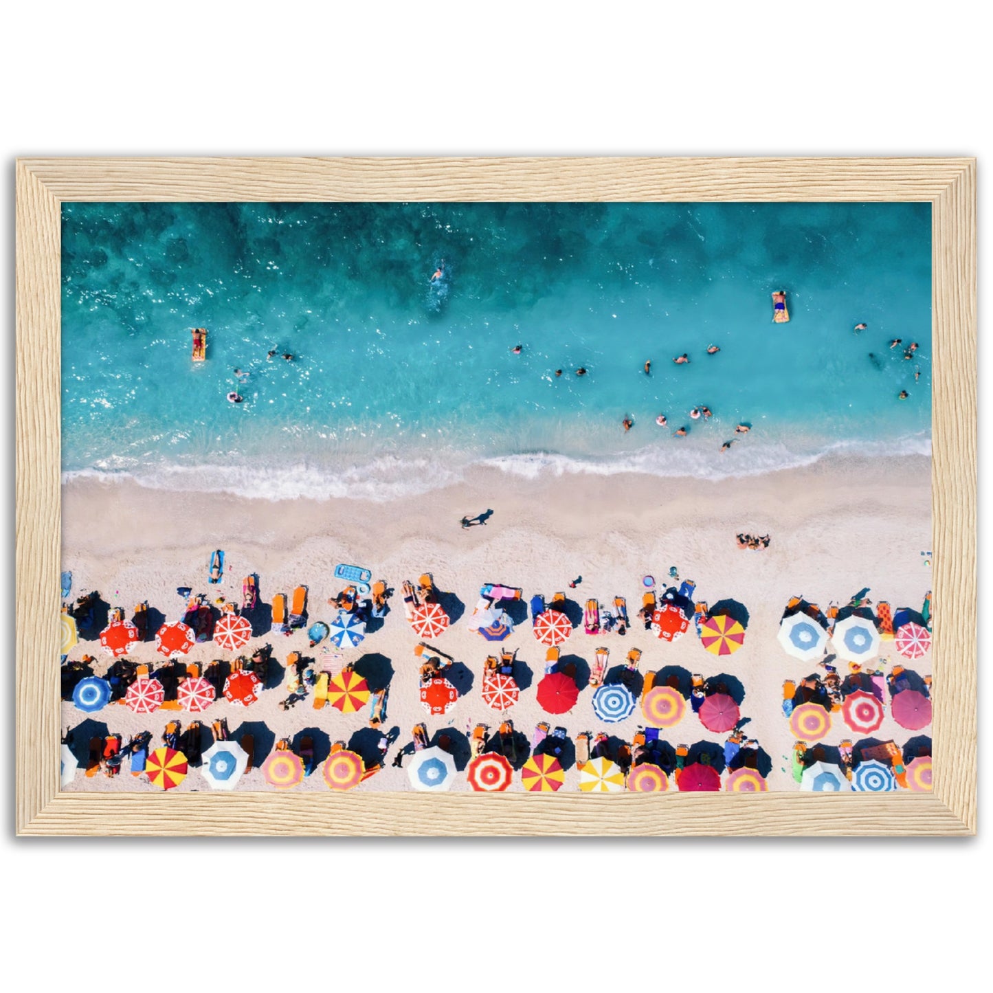 Aerial Beach Umbrellas Art Print