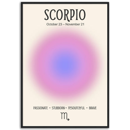 Scorpio Positive Aura Zodiac Print