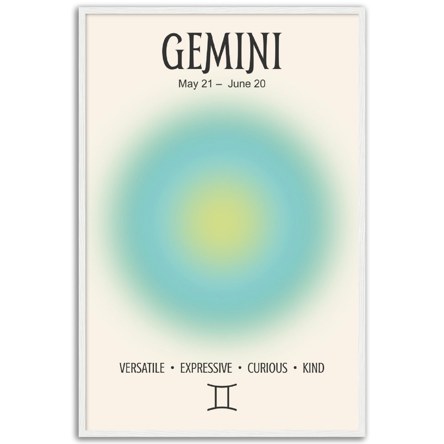 Gemini Positive Aura Zodiac Print