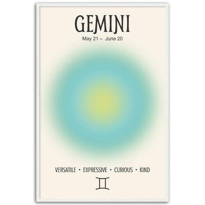 Gemini Positive Aura Zodiac Print