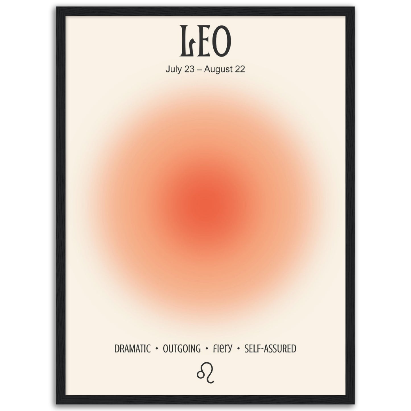 Leo Positive Aura Zodiac Print