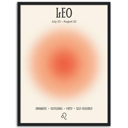 Leo Positive Aura Zodiac Print