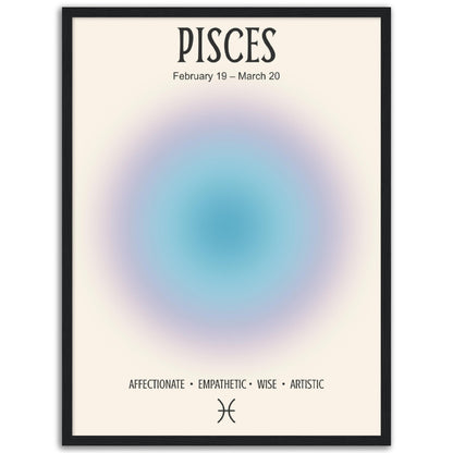 Pisces Positive Aura Zodiac Print