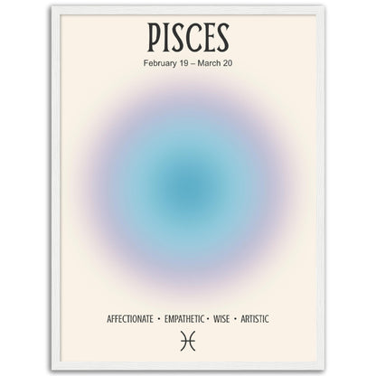 Pisces Positive Aura Zodiac Print