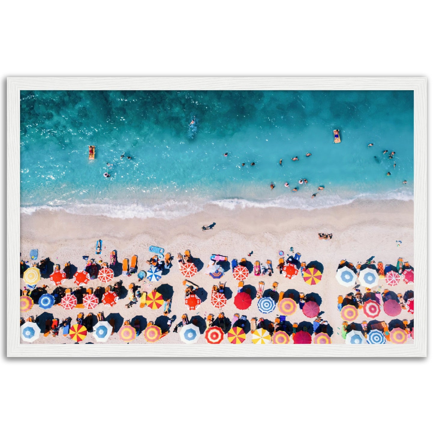 Aerial Beach Umbrellas Art Print