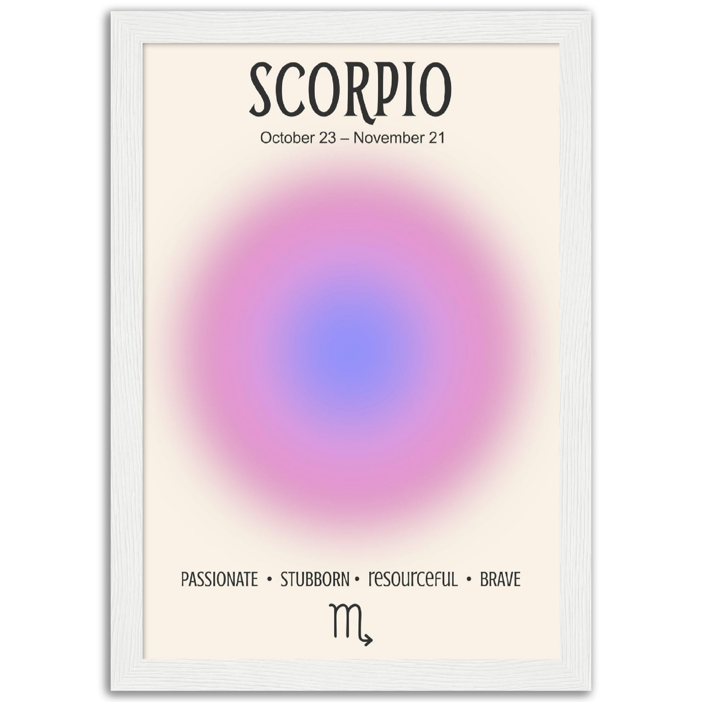 Scorpio Positive Aura Zodiac Print