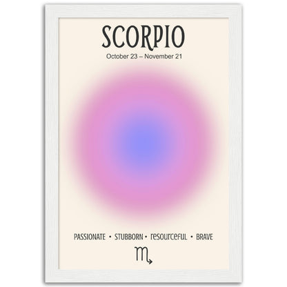 Scorpio Positive Aura Zodiac Print