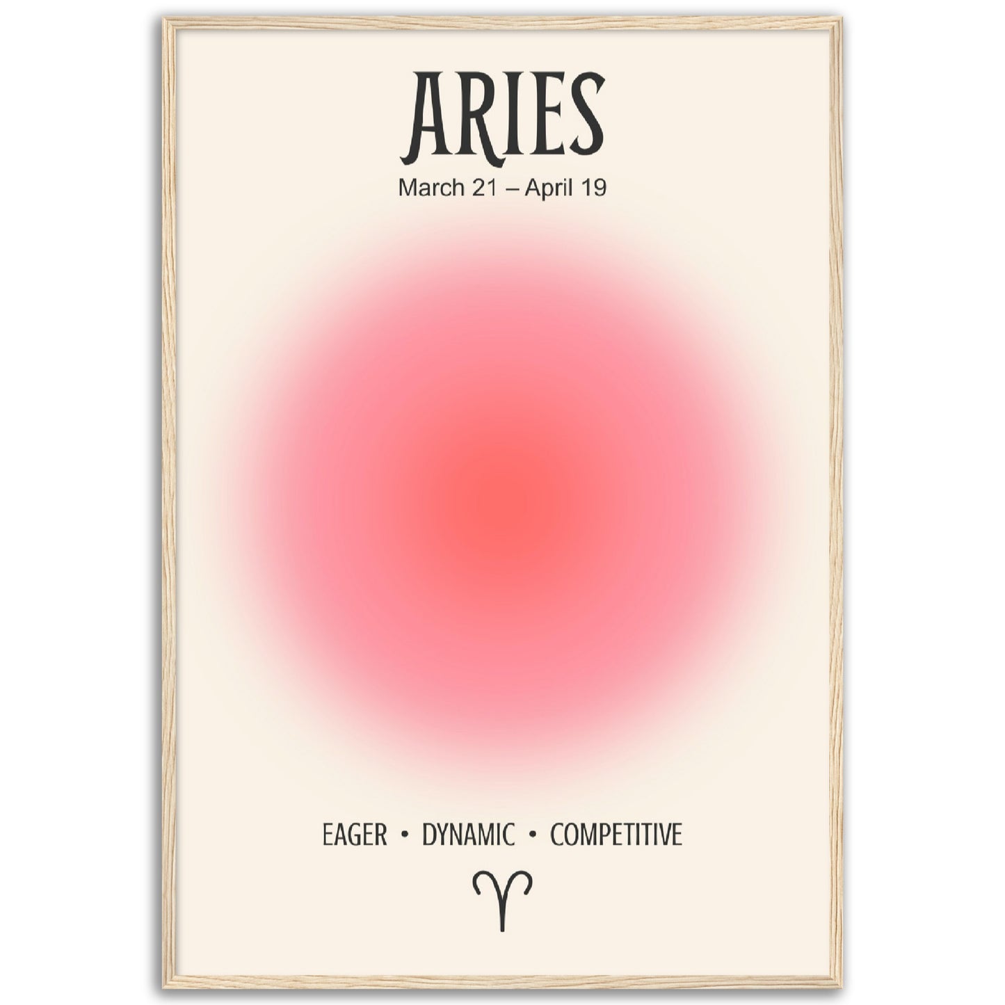 Aries Positive Aura Zodiac Art Print