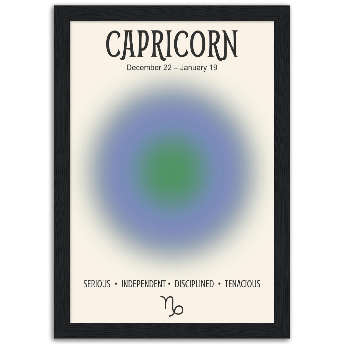 Capricorn Positive Aura Zodiac Print