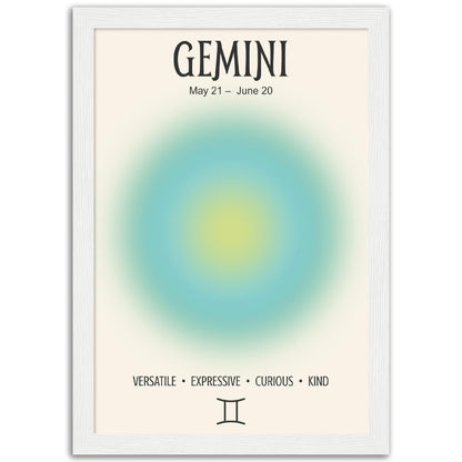 Gemini Positive Aura Zodiac Print