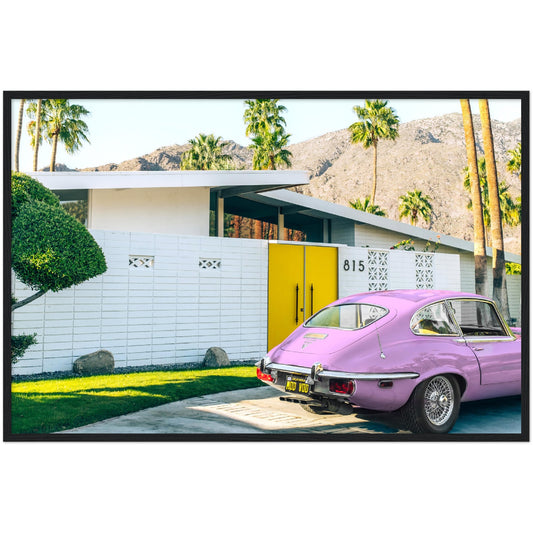 Pink Car in Palm Springs Poster