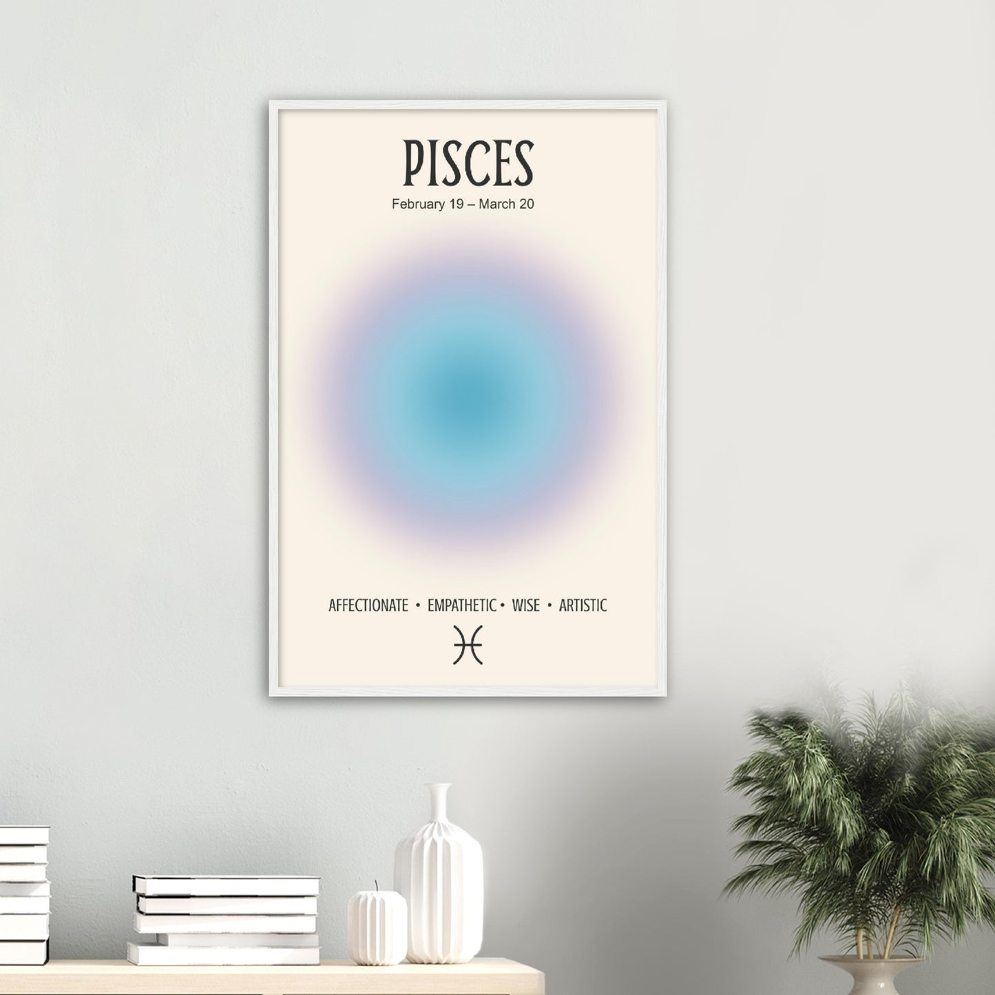 Pisces Positive Aura Zodiac Print