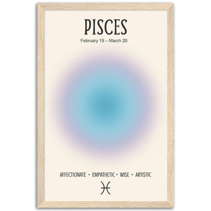 Pisces Positive Aura Zodiac Print