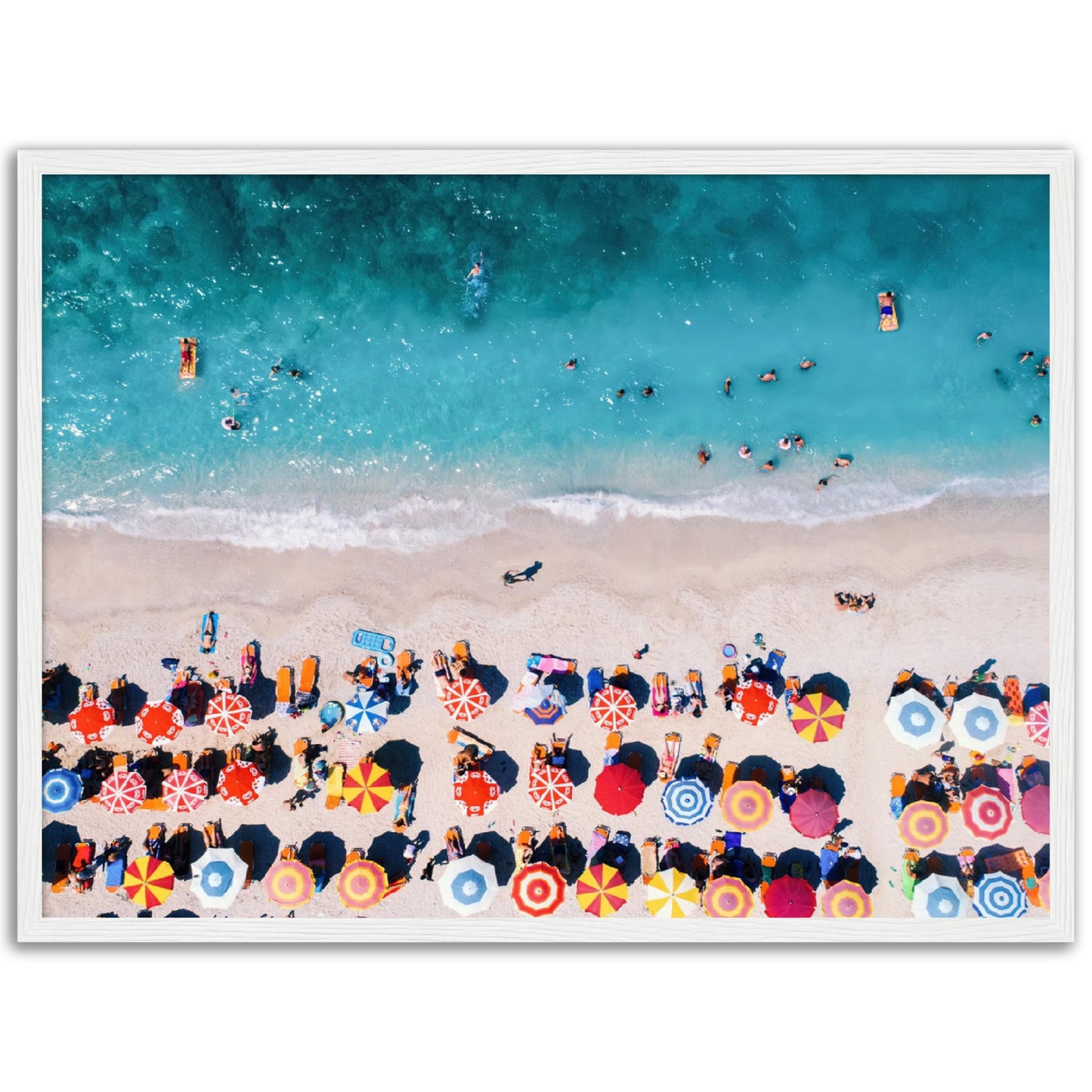 Aerial Beach Umbrellas Art Print