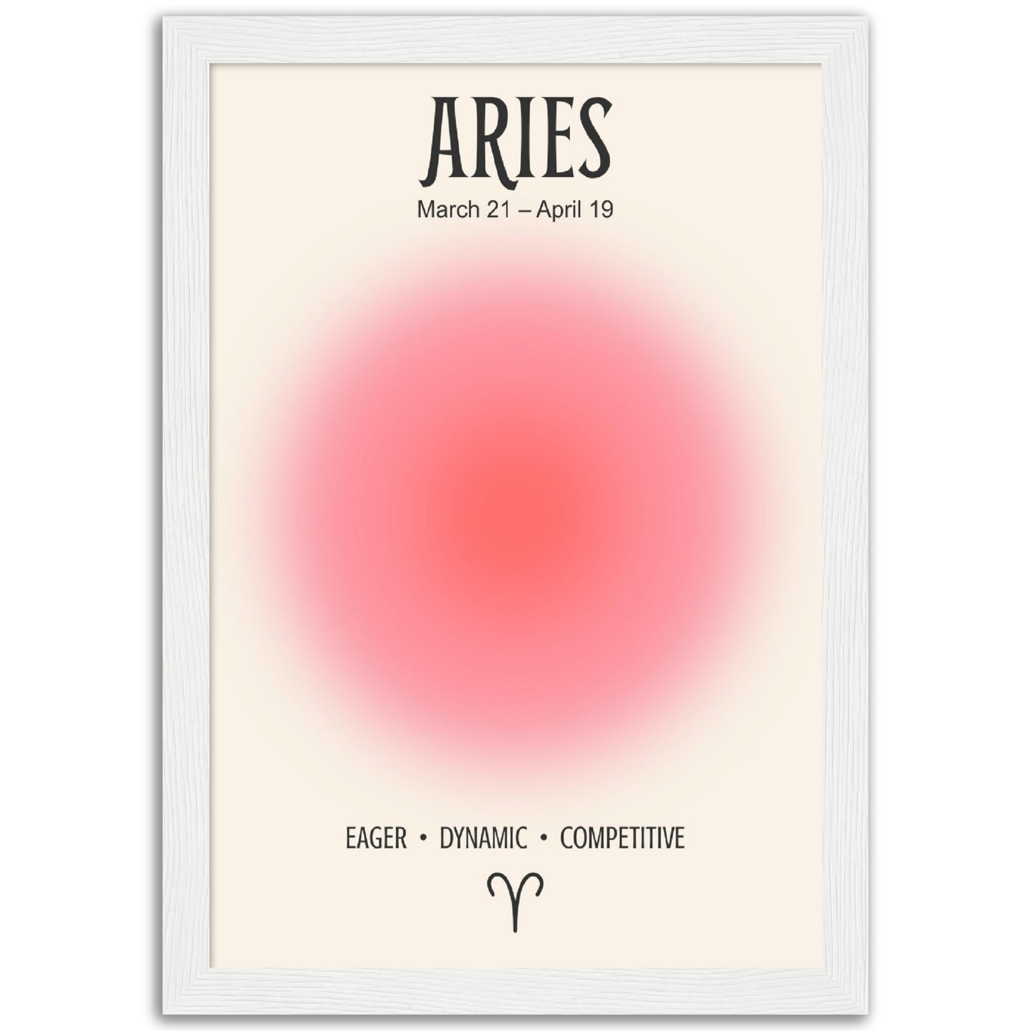 Aries Positive Aura Zodiac Art Print