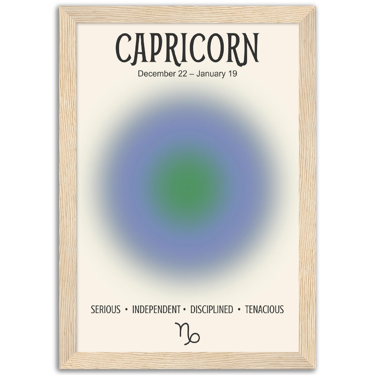 Capricorn Positive Aura Zodiac Print